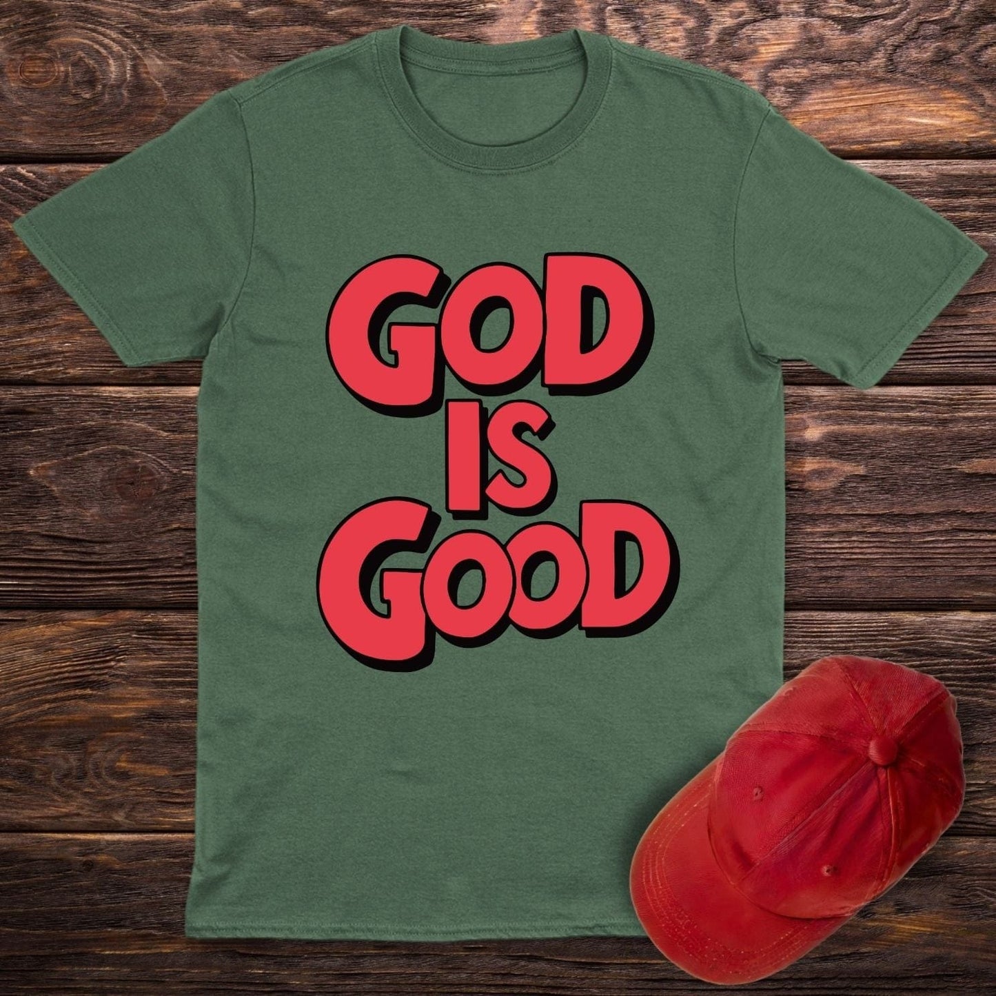 God Is Good Red T-Shirt